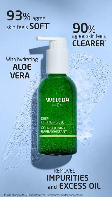 deep cleansing gel in chiaro equilibrato pelle - weleda